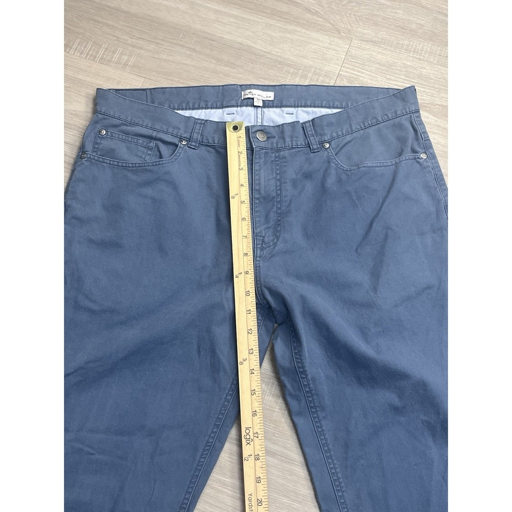 Peter Millar Men's 38x31 (Fits 36x31) Pima Cotton Flat Front Chinos Casual Pants - Picture 7 of 10